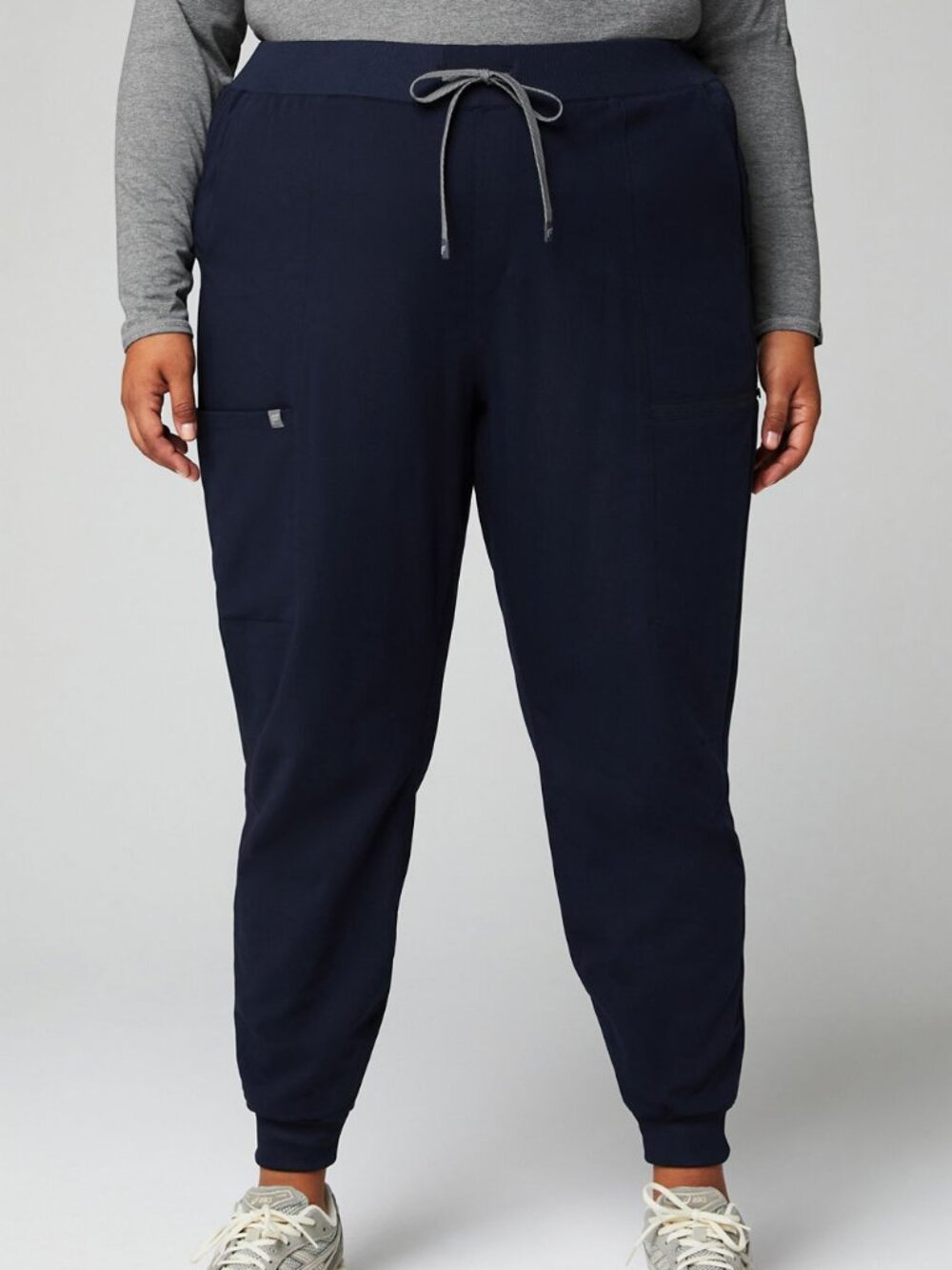 Fabletics Womens Navy Mid-Rise On Call Scrub Joggers